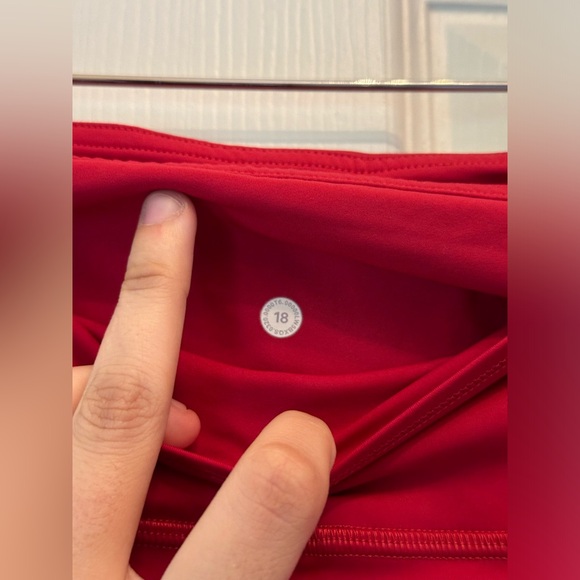 Lululemon Fast & Free 7/8 Tight II *Non-Reflective Nulux Dark Red size 18 - Picture 11 of 12